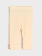 Spodenki legginsy Sinsay 56 bawełna kremowe prążkowane dla noworodka