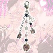 Breloczek różowy gyaru handmade