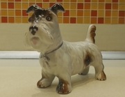 Figurka porcelanowa pies Terrier Steatyt Katowice UNIKAT !!