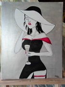 Obraz dziewczyna w kapeluszu 