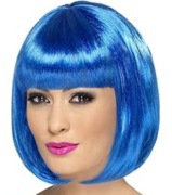 Peruka Damska Blue Bob lata 20 Halloween Karnawał 