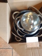 Zestaw garnków z przykrywką nierdzewne od 15 do 25cm