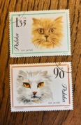 ZNACZEK POLSKI - 2x Kot perski - 1,35 i 0,90 zł Janusz Grabiański PWPW