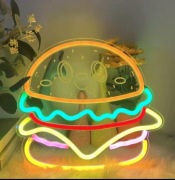 Neon LED HAMBURGER BURGER szyld bar restauracja 