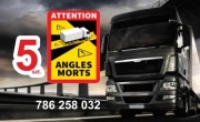 Naklejki 5 szt. Angles Morts, Martwe pola, TIR