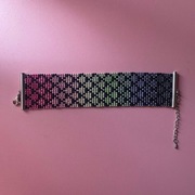 Bransoletka tkana ręcznie z koralików Toho, handmade, rękodzieło