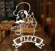 NAKLEJKA PIZZA PIZZERIA BANER RESTAURACJA NA OKNO ŚCIANĘ NALEPKI WINYLOWE 