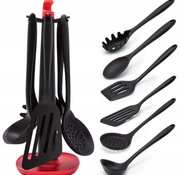 PRZYBORY KUCHENNE SILIKONOWY ZESTAW ZE STOJAKIEM