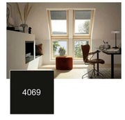 Roleta dekoracyjna VELUX RFL FK06 66x118 Czarna 4069S prowadnice alu