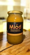 Miód z rokitnikiem liofizowanym pasieka Enklawa gospodarstwo