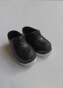 Buty czarne eleganckie dla lalki KEN doll Black&White Lace Up Casual shoes