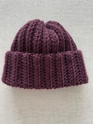 Ręcznie robiona czapka z 100% wełny peruwiańskiej – burgund