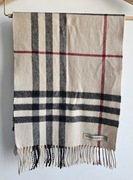 Burberry Giant Check Stone-Cream Cashmere Scarf 168x30