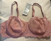 Vanity Fair biustonosz miękki koronkowy z fiszbinami pudrowy róż 75 D