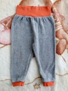 Szare welurowe spodnie dresowe Lupilu 74 80 welur jak nowe