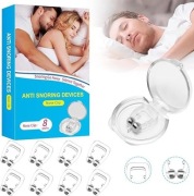 Zestaw 8 klipsów do nosa przeciw chrapaniu – silikonowe, magnetyczne