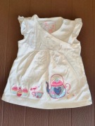 38. Biała kremowa sukienka letnia rozmiar 74-80