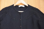 cudowny sweter r. 42/44 lambswool/Angora z koralikami