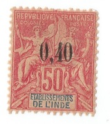Francja Indie 1903 kolonia okupacyjna Yv nr 23 MH*