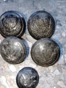 Stary zabytkowy guzik PKP 5 sztuk