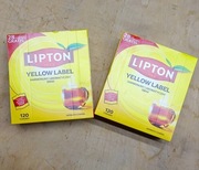 Herbata ekspresowa Lipton YELLOW LABEL 2x (92+28) = 240 torebek + gratis