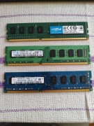 Crucial, Hynix, Samsung RAM 4GB 2Rx8 12800(U)