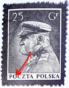 Usterka druku. Znaczek Fi 275I. Kasowany.