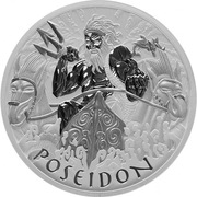 Tuvalu: Bogowie Olimpu Posejdon 1 oz ag 2021 13500