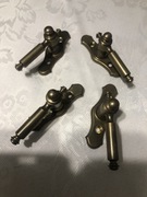 Klamki mosiężne do okien vintage -4 szt kpl