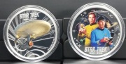 PODŚWIETLANY!STAR TREK*50thANNIVERSARY*TWO COIN SET=2x1ozSILVERPROOF*UNIKAT