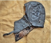 Czapka skorzana lotnicza pilota zimowa II WŚ 