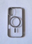 Etui/case przezroczyste z szarymi elementami i z MagSafe na iPhone'a 16