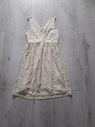 koronkowa sukienka marki ASOS roz. 40 nowa kremowa