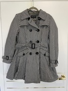 Płaszczyk płaszcz pepitka czarny z białym r M/L