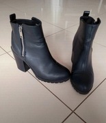 Czarne botki na obcasie H&M jak nowe rozmiar 36