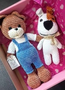 Zestaw szydełkowy maskotka prezent