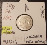 20 gr 2019 r. FE.... DESTRUKT.... SKRĘTKA, STAN MENNICZY, niski nakład