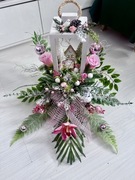 Lampion, kompozycja świąteczna na grób cmentarz