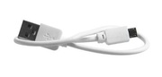 Kabel do ładowania micro usb 19cm biały.