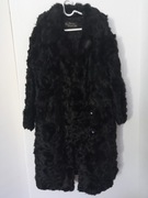 Futro naturalne z kozic kóz czarne L/XL