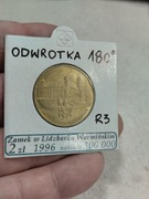 2 złote 1996 rok Zamek w Lidzbarku Warmińskim ODWROTKA 180 stopni