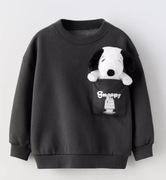 Bluza z maskotką w kieszeni piesek Snoopy Zara r. 86