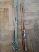 Zabytkowa wędka bambusowa Czapla lata 50-te