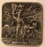 STARA  CIEKAWOSTKA - PLAKIETKA - METAL