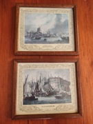 Zestaw dwóch małych obrazków 18.5 / 16.5 cm