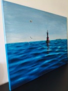 PROMOCJA Obraz olejny 60x80 cm Fale Adriatyku morze dekoracja nowoczesny