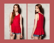 Bluzka z baskinką Pull & Bear rozmiar M 