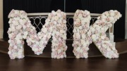 Litery Kwiaty Styrodur Inicjały M K Ślub Wesele