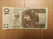 Banknot 10zł seria CA