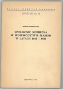 Mniejszość niemiecka w województwie śląskim w latach 1922-1933